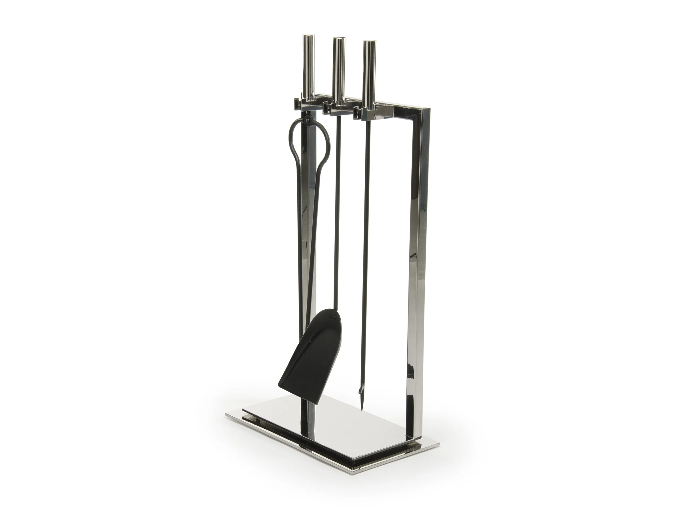 Alpha Tool Set – Bronze or Polished Steel Fireplace Tools — John